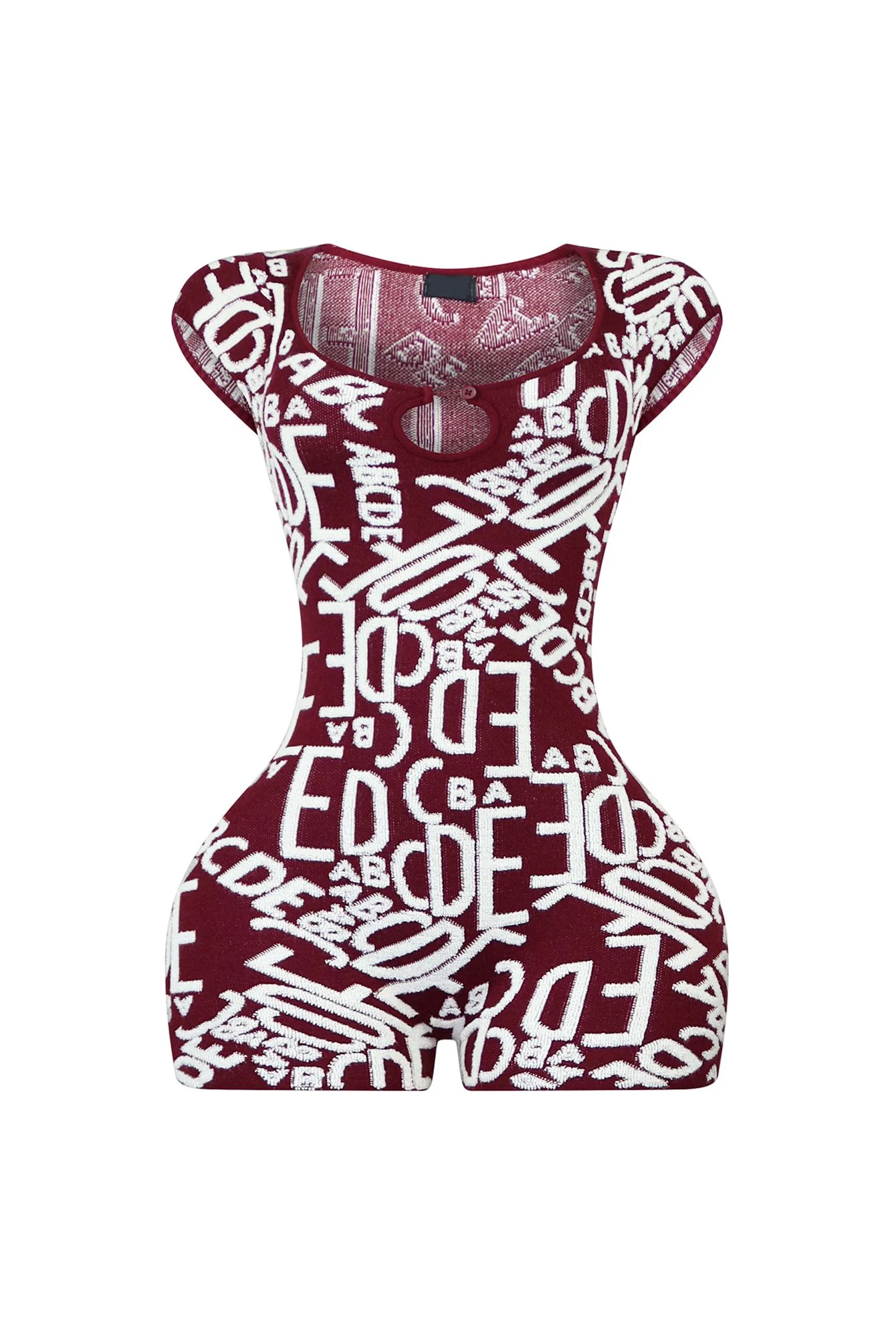 Alpha Print Knit Romper - Image 4