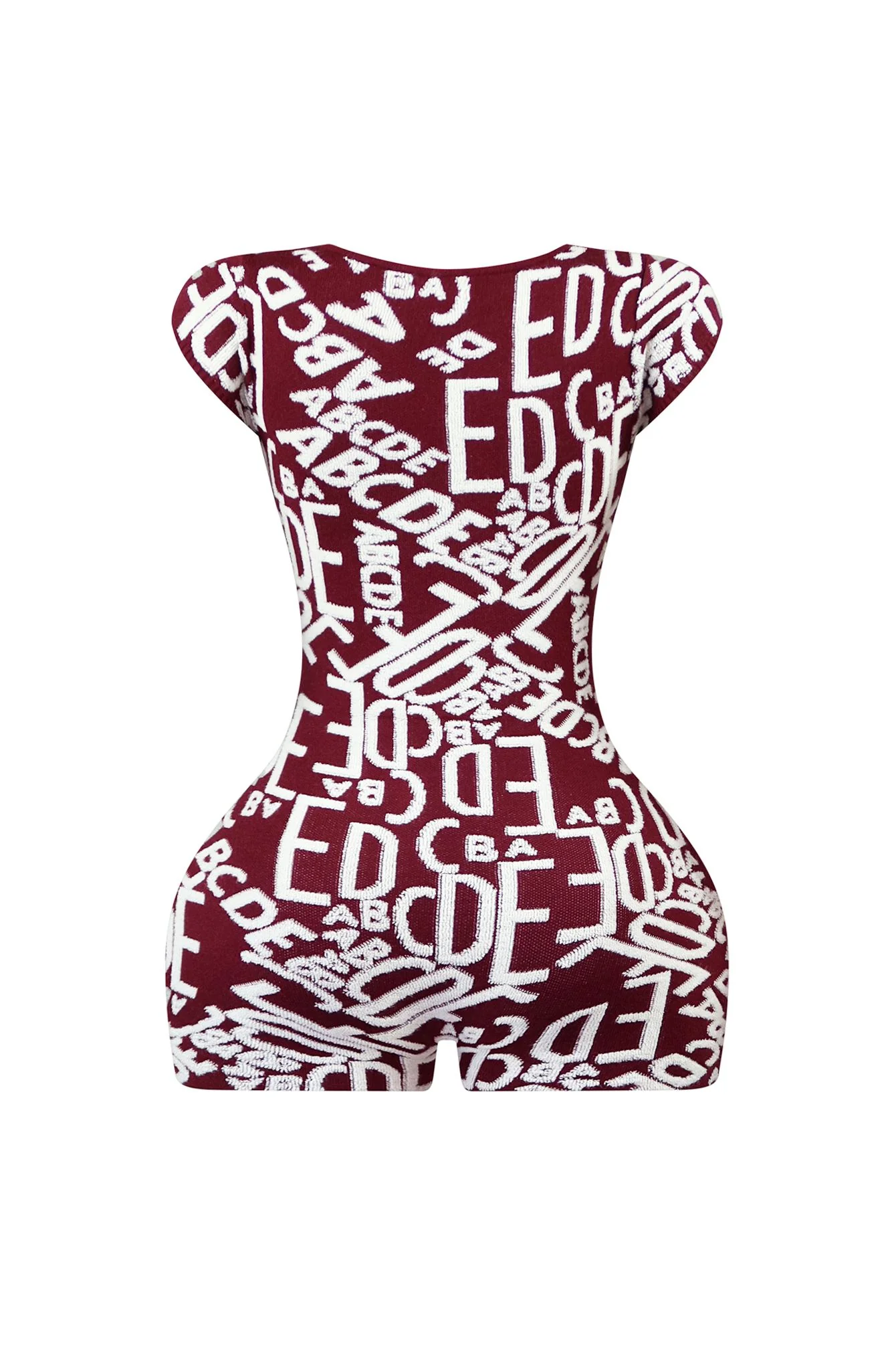 Alpha Print Knit Romper - Image 5
