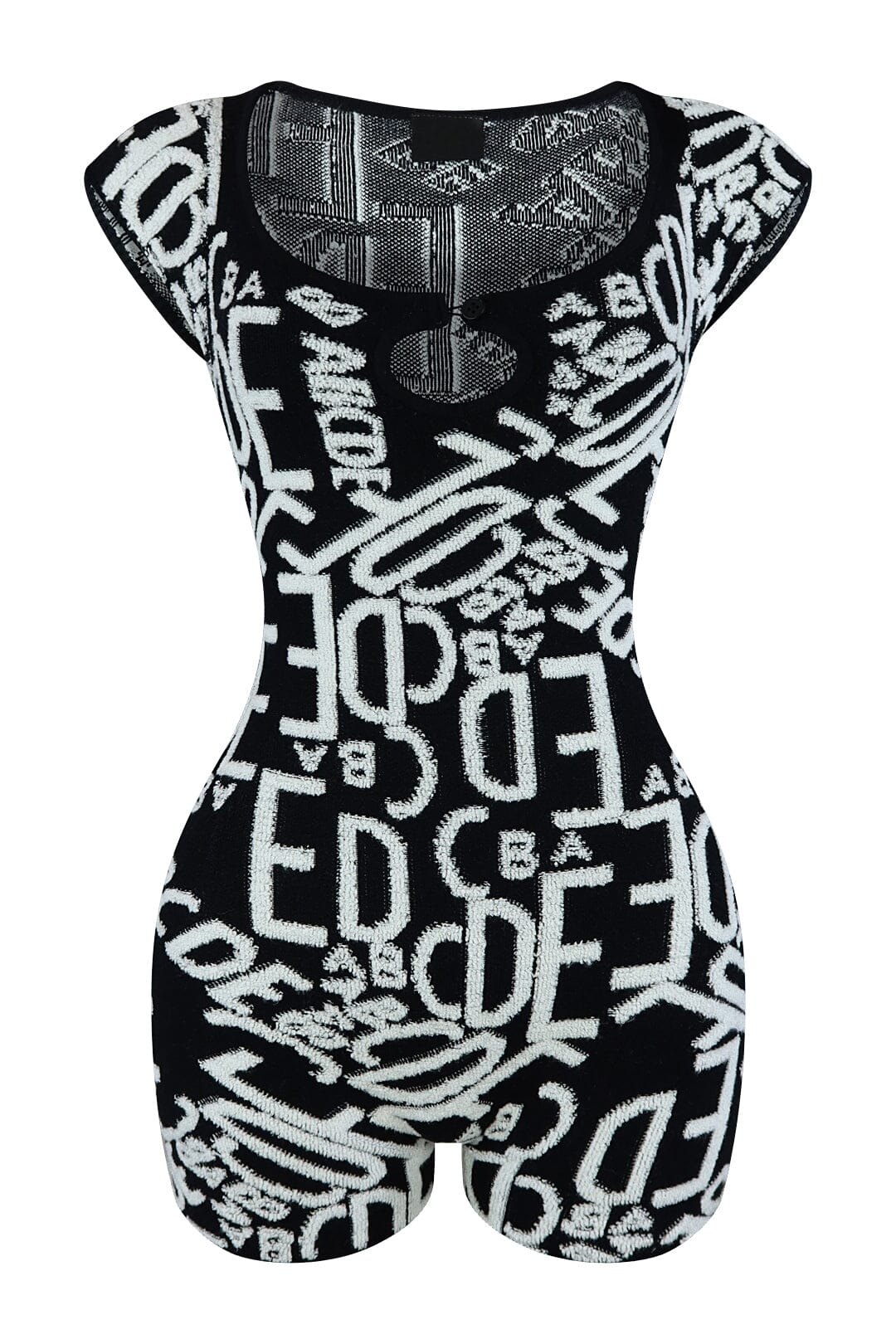 Alpha Print Knit Romper - Image 6
