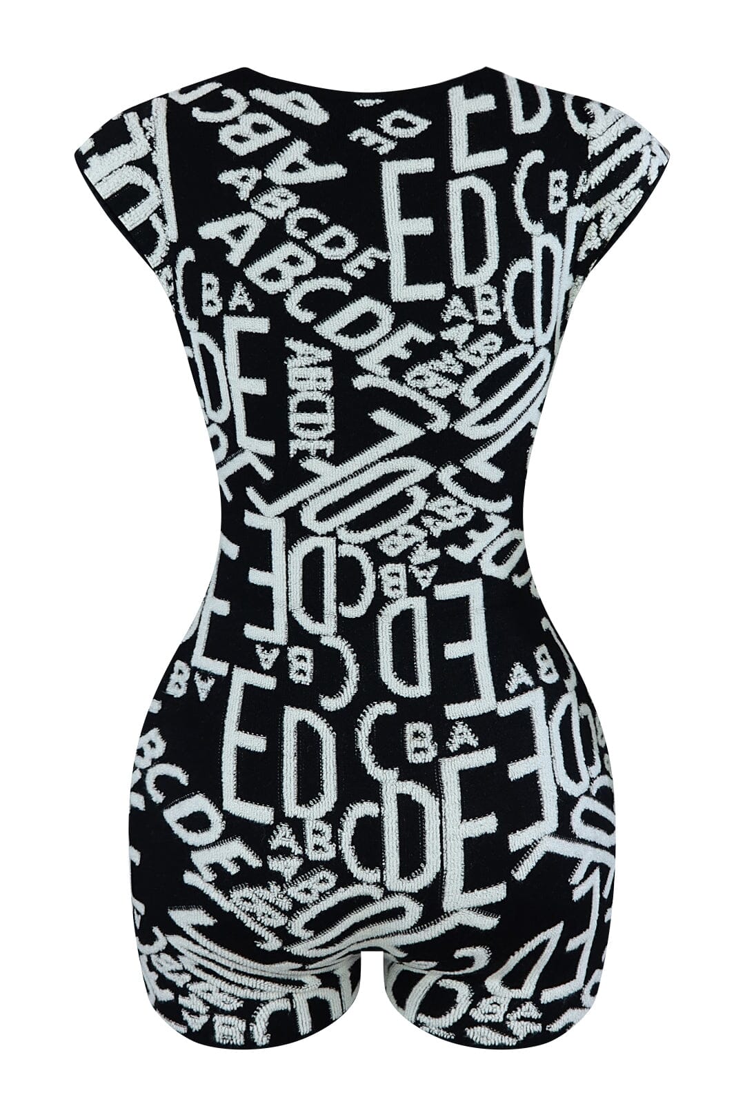 Alpha Print Knit Romper - Image 7
