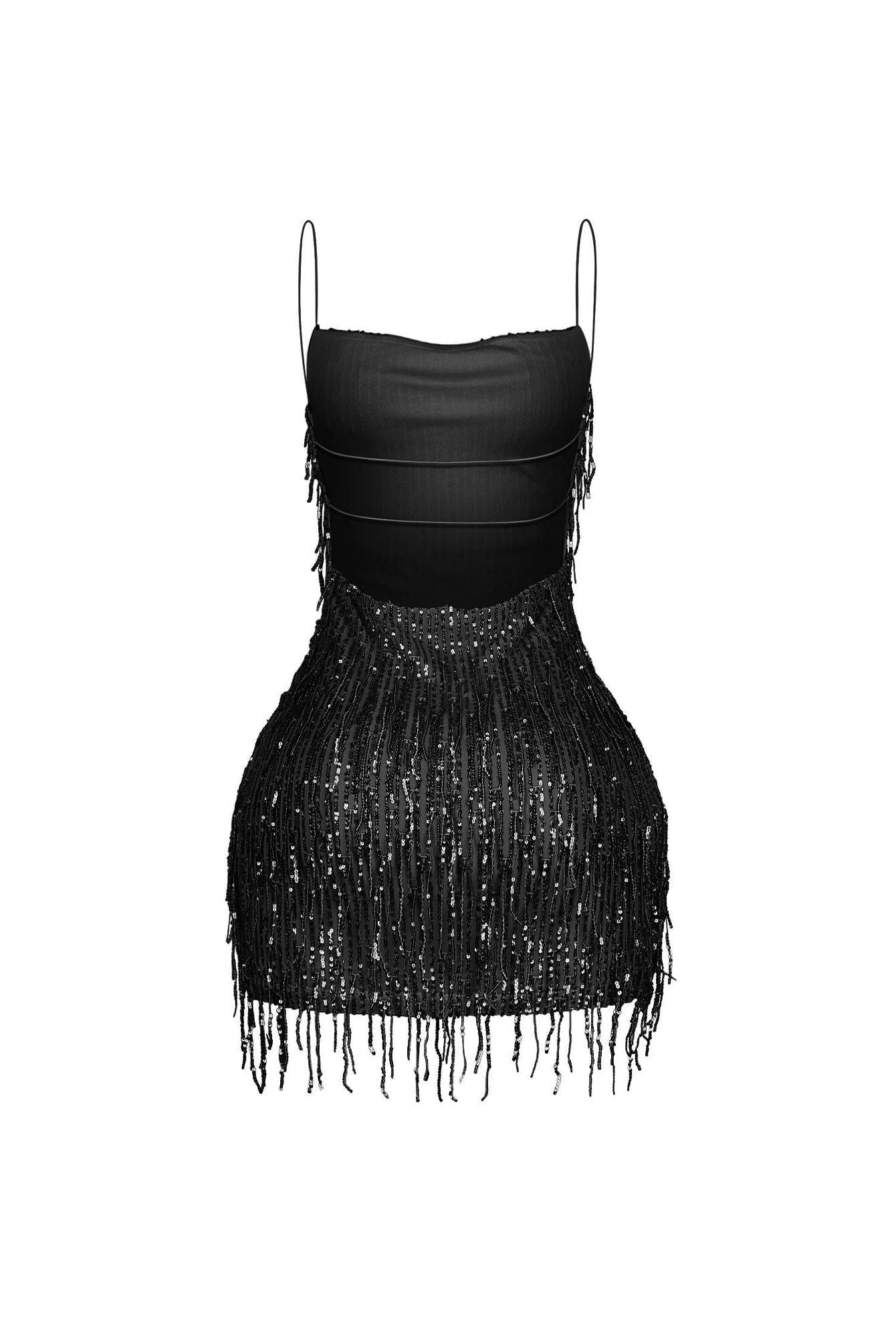 Attractive Sequin Fringe Mini Dress - Image 10