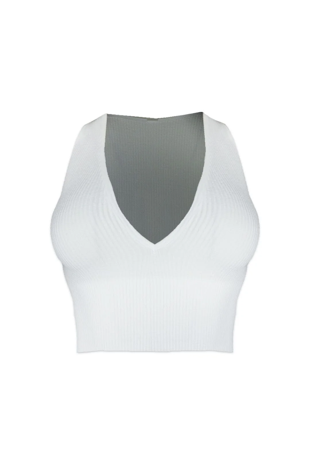 Ice Cream Basic Deep V Crop Top - Image 3