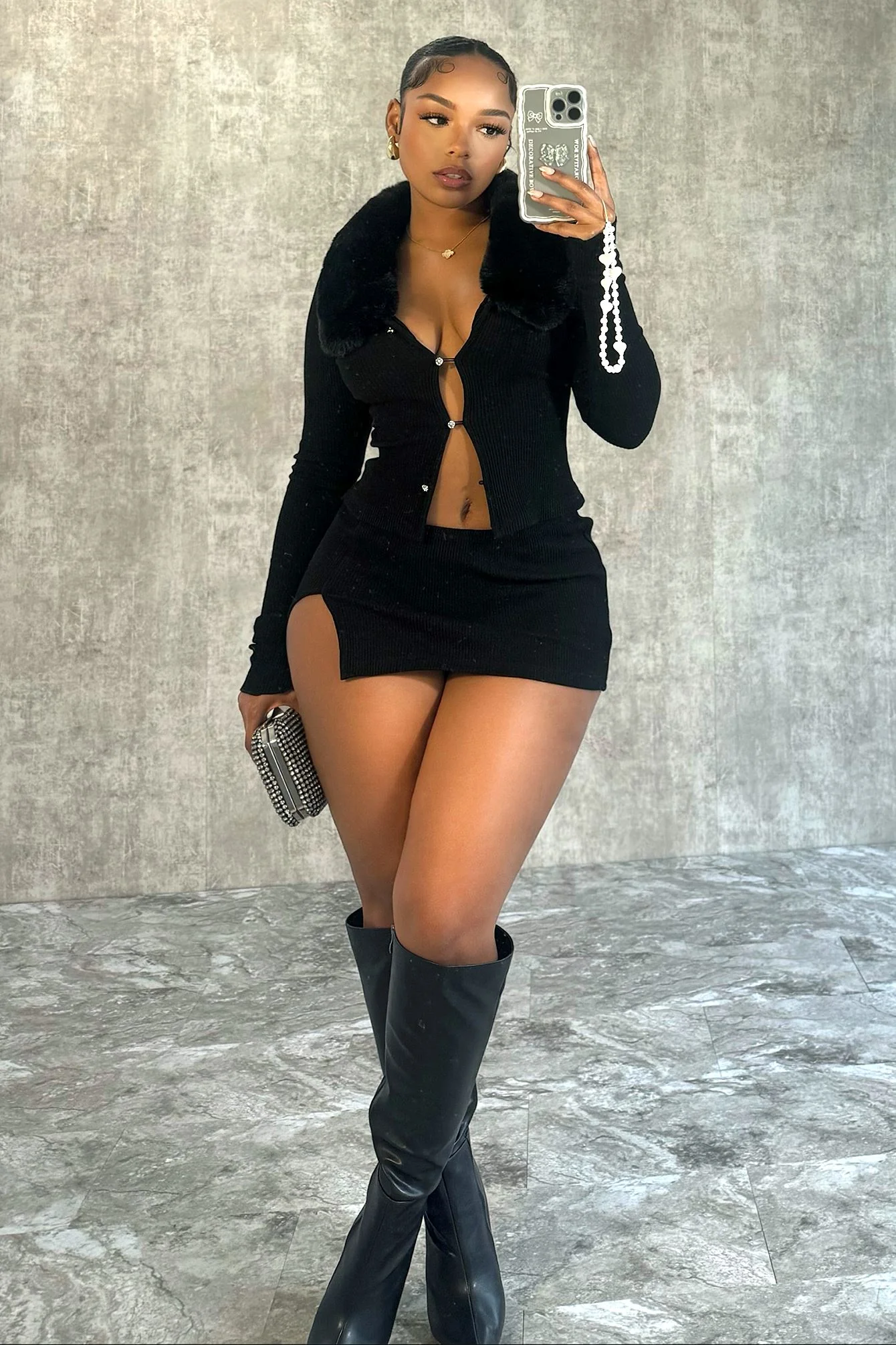 Be Fur Real Trim Top & Skirt SET - Image 4