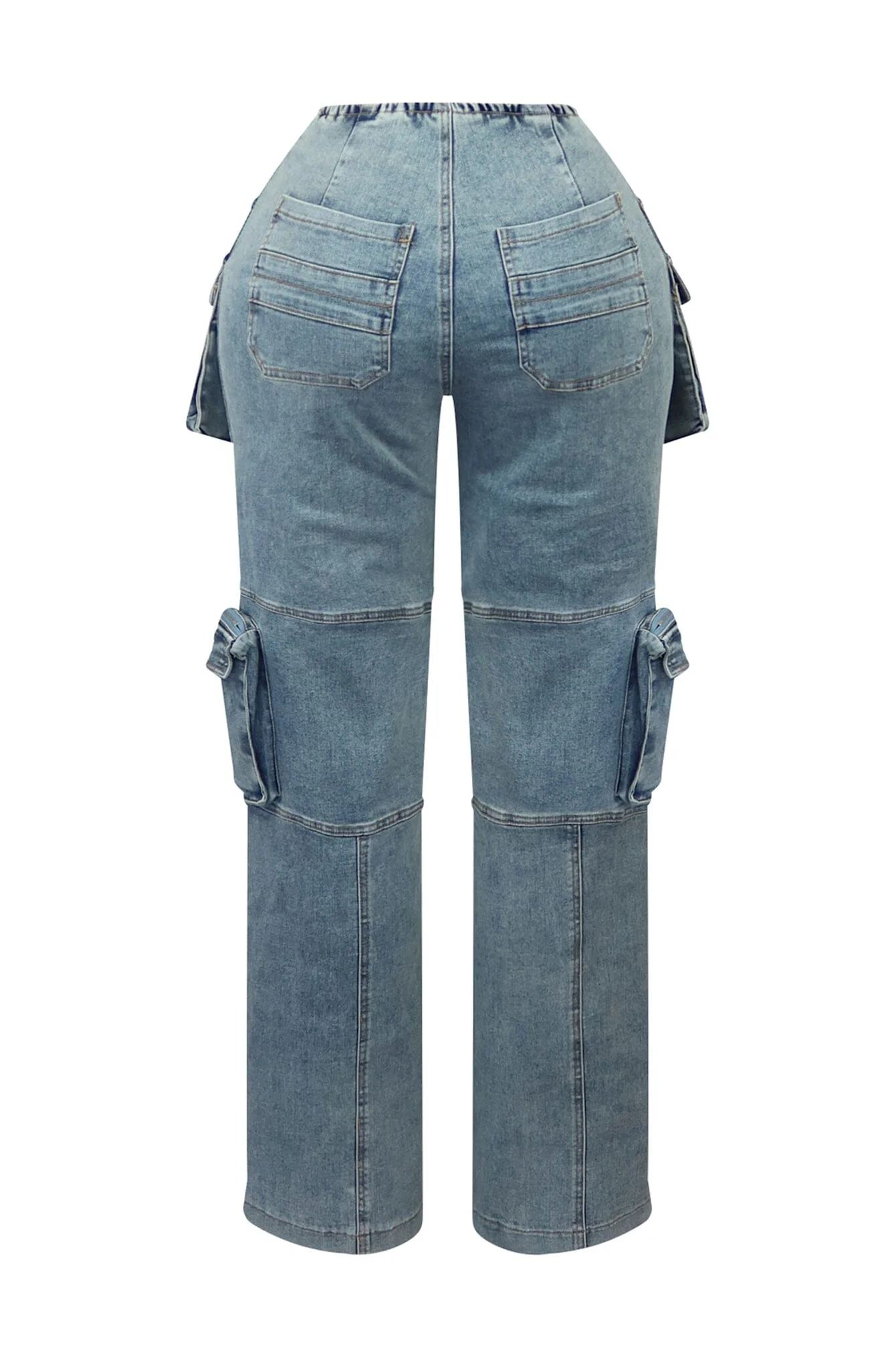 Beck Washed Denim Cargo Jeans - Image 5