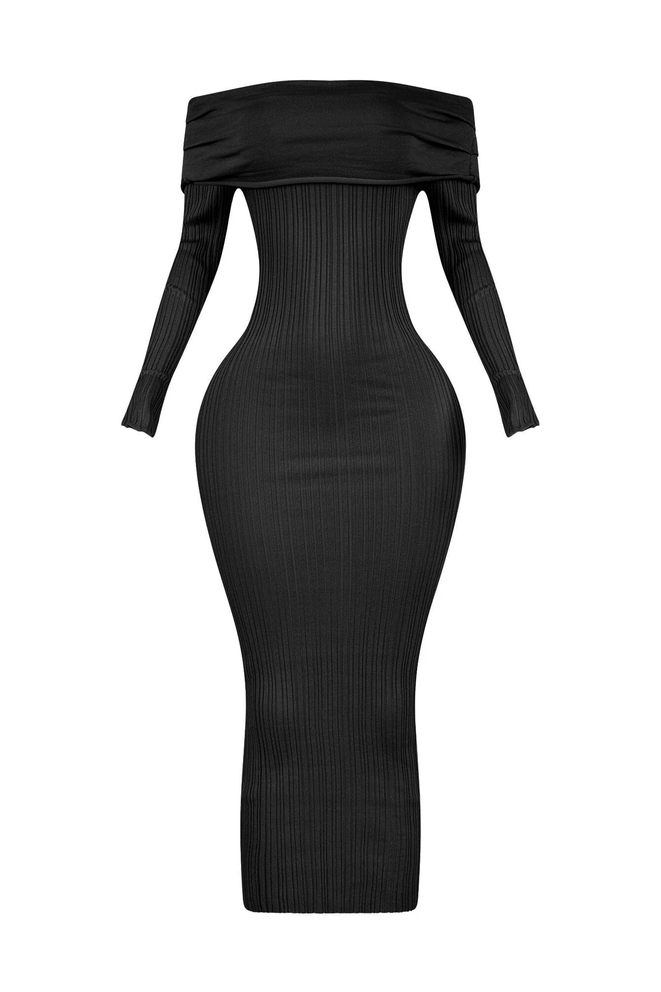 Fatal Trouble Off Shoulder Sweater Maxi Dress - Image 4