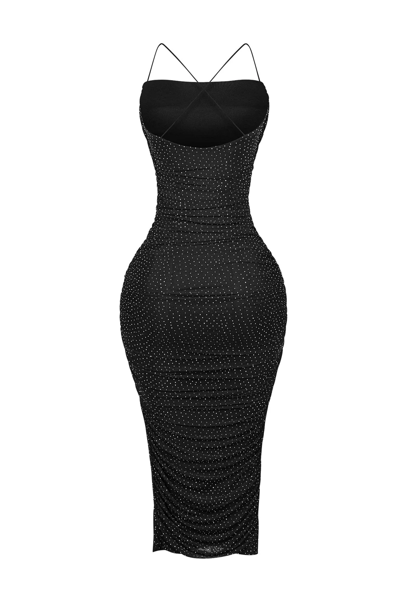 Gemma Rhinestone Mesh Ruched Dress - Image 21