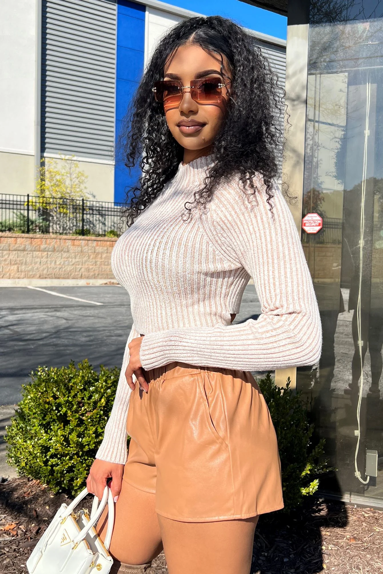 Icy Sweater Ribbed Crop Top - Image 3