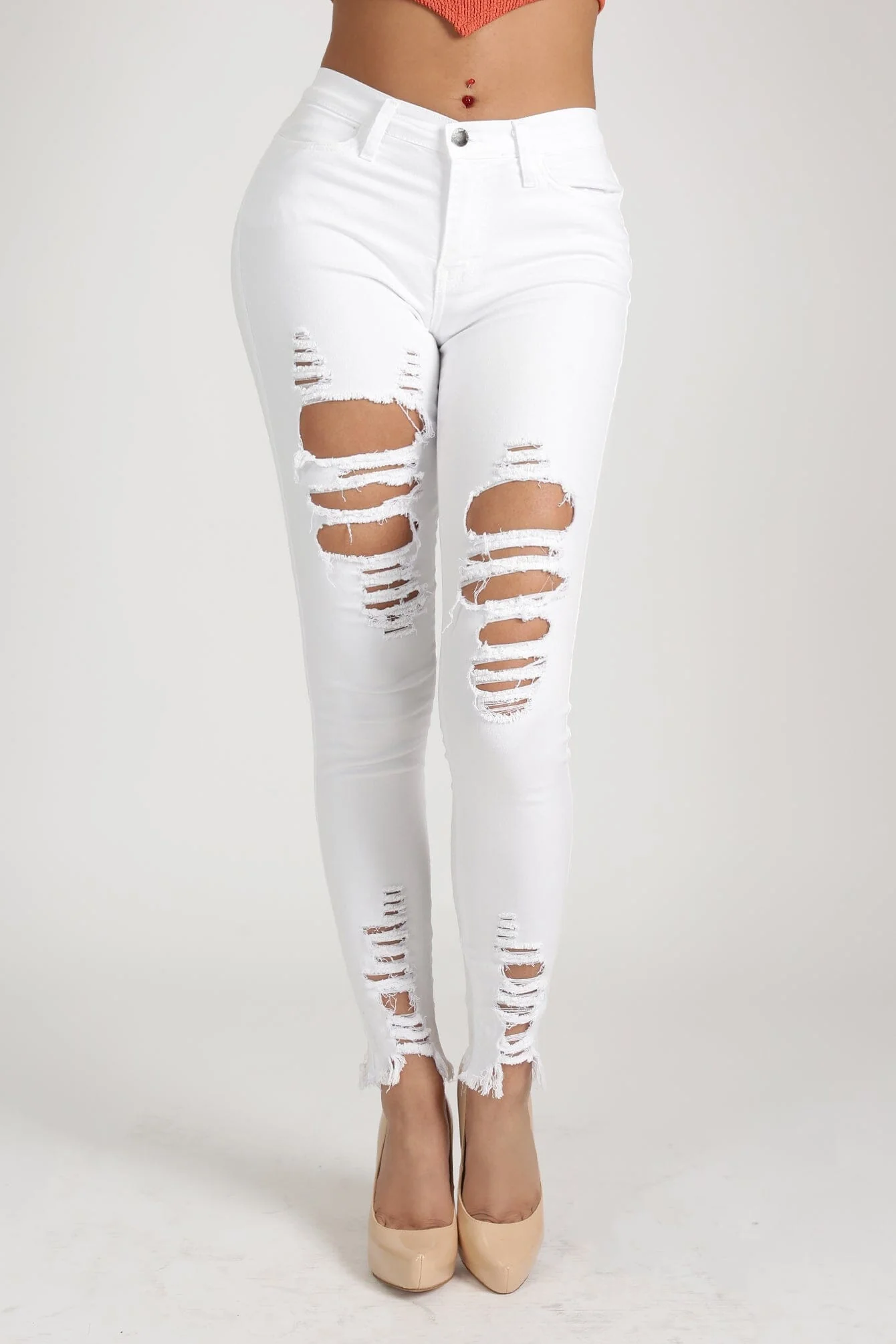 I'm Different White Jeans - Image 3