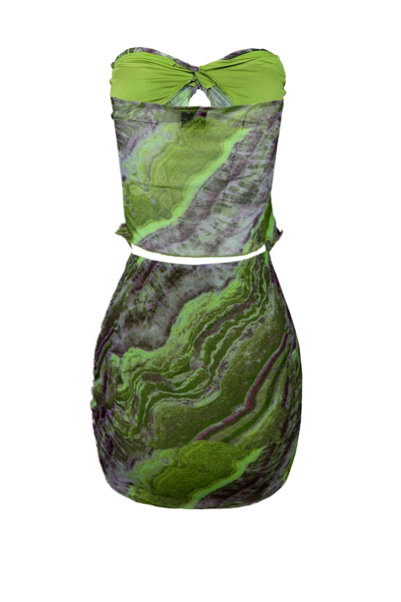 Las Vegas Print Mesh Top & Skirt SET - Image 4