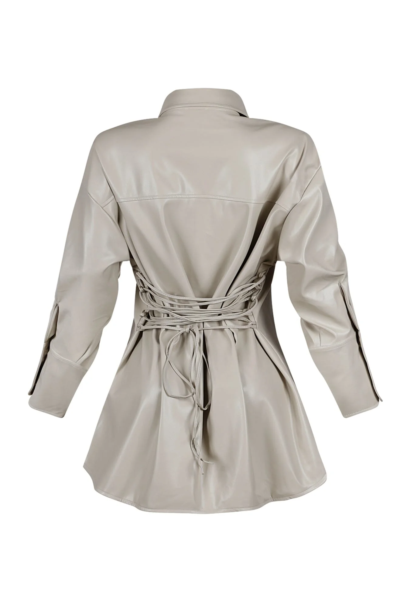 Lorene Faux Leather Mini Dress - Image 7