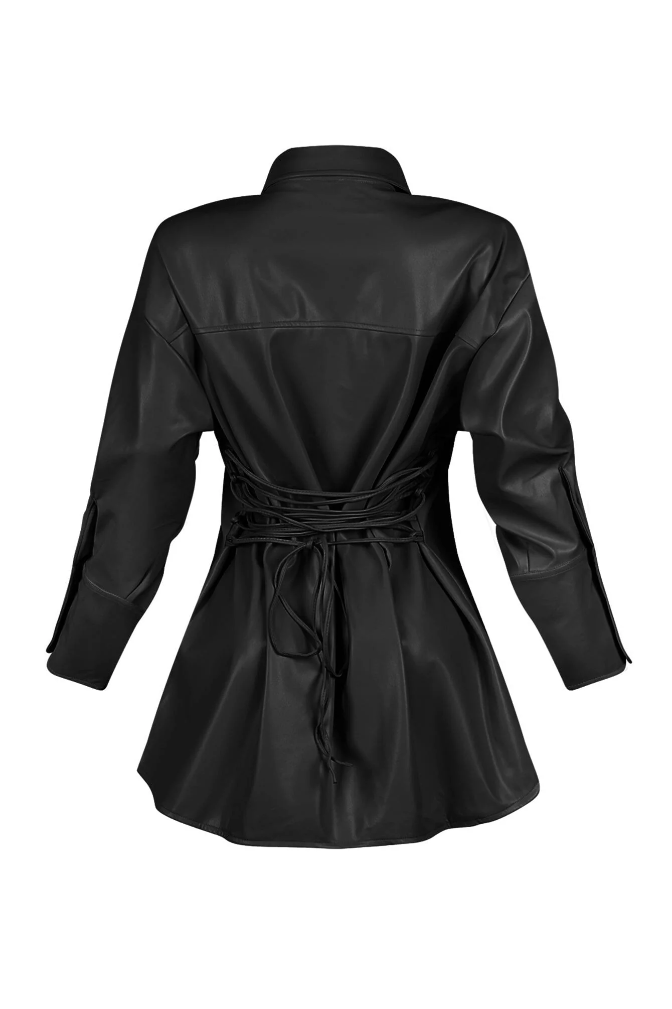 Lorene Faux Leather Mini Dress - Image 8