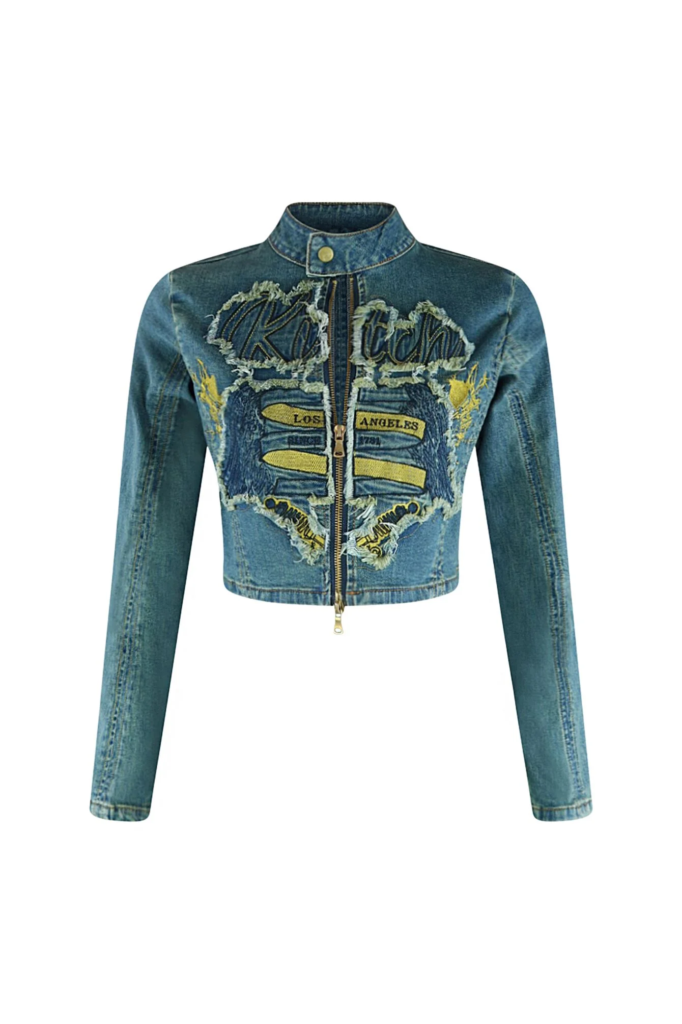 Lover Girl Denim Washed Graphic Jacket - Image 4