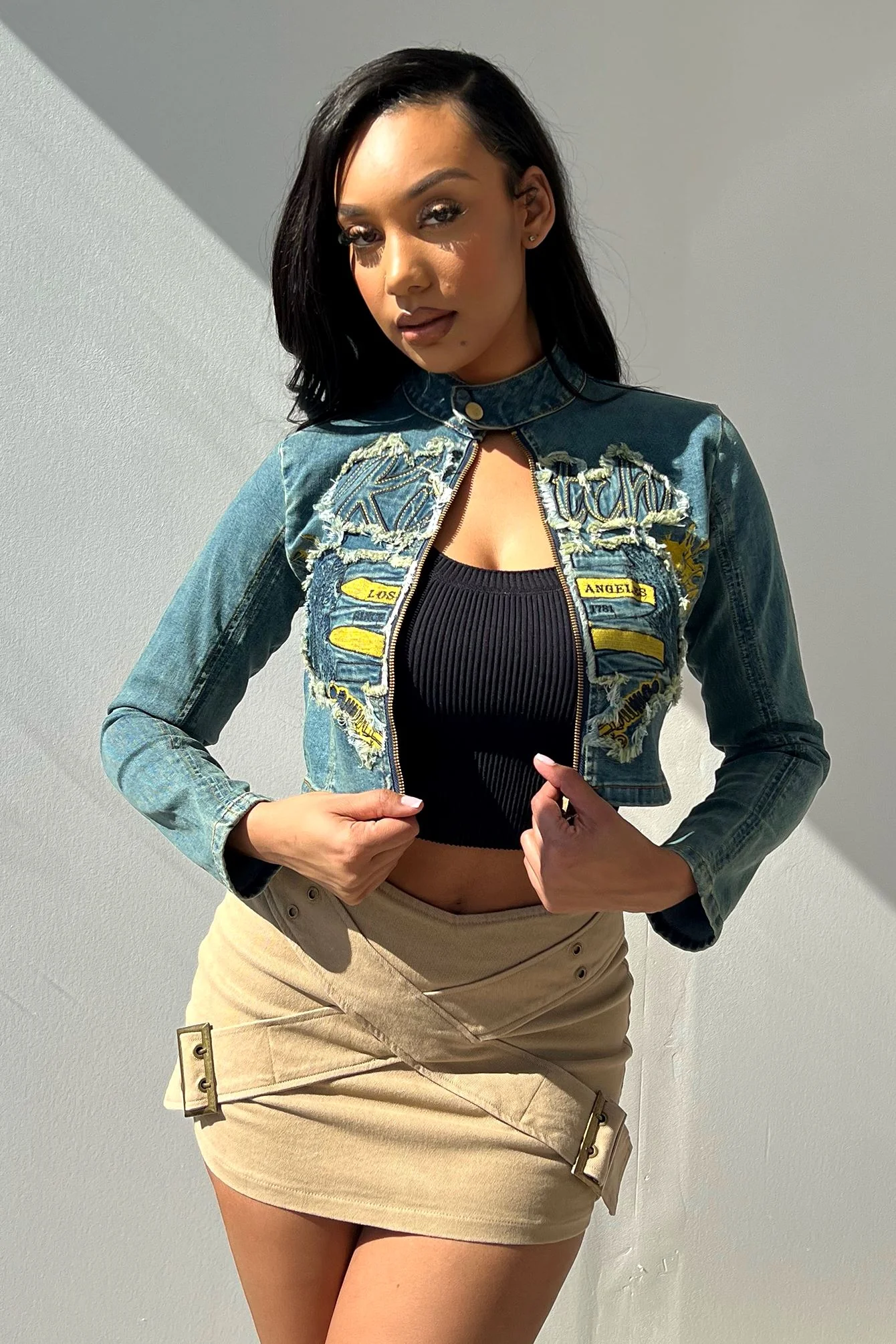 Lover Girl Denim Washed Graphic Jacket - Image 5