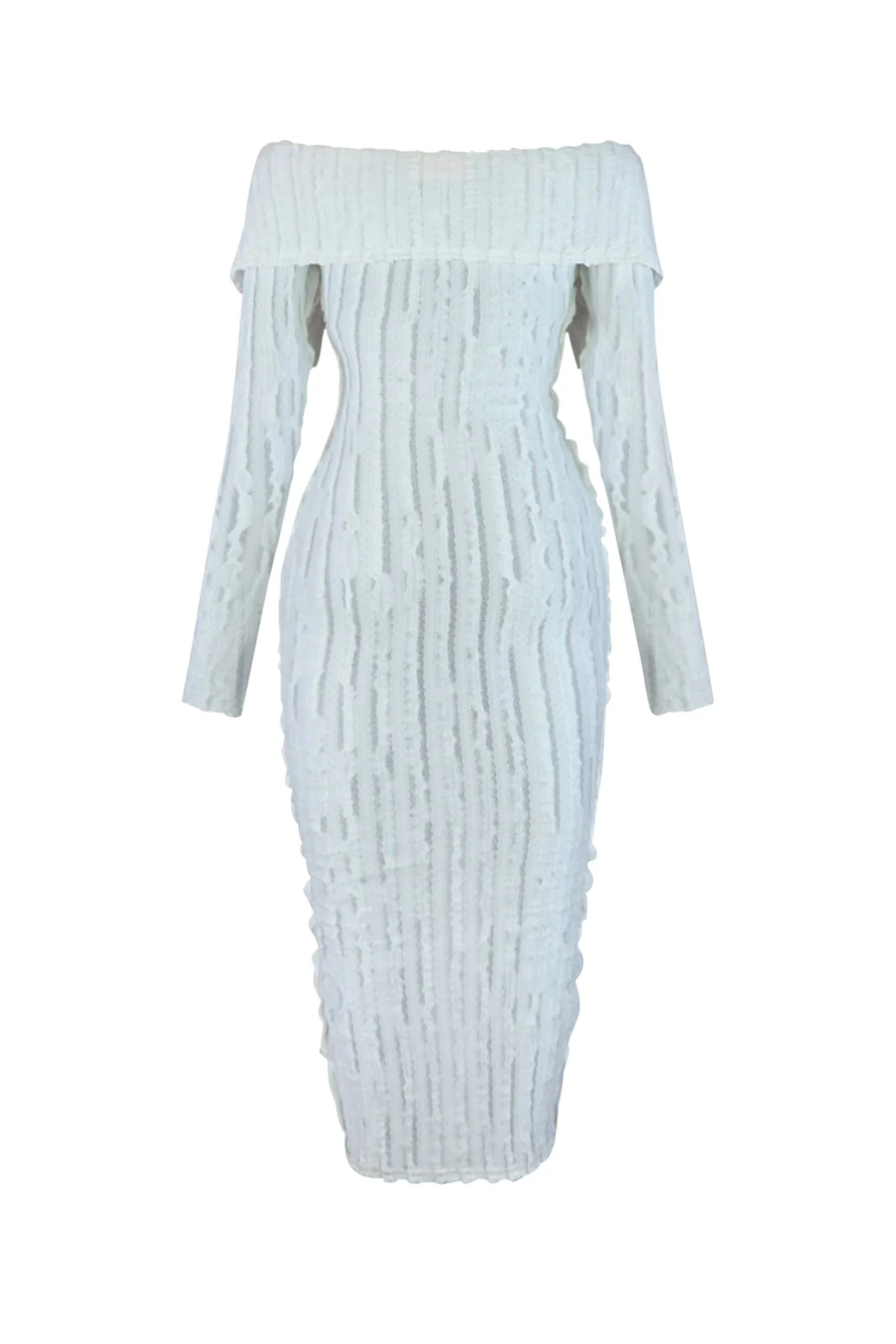 Melody Off Shoulder Mesh Dress - Image 11