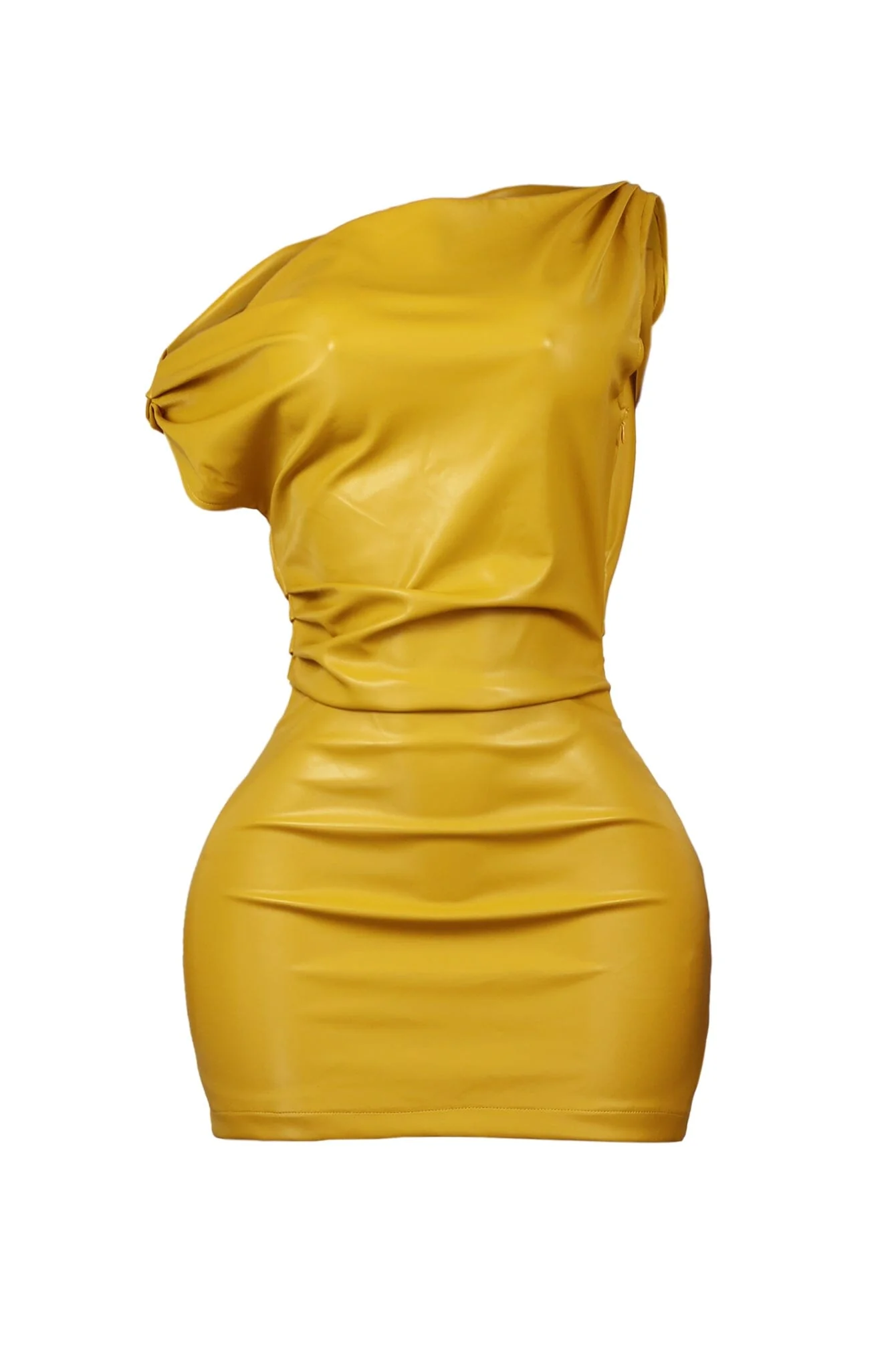 My Gosh PU Unbalanced Mini Dress - Image 10