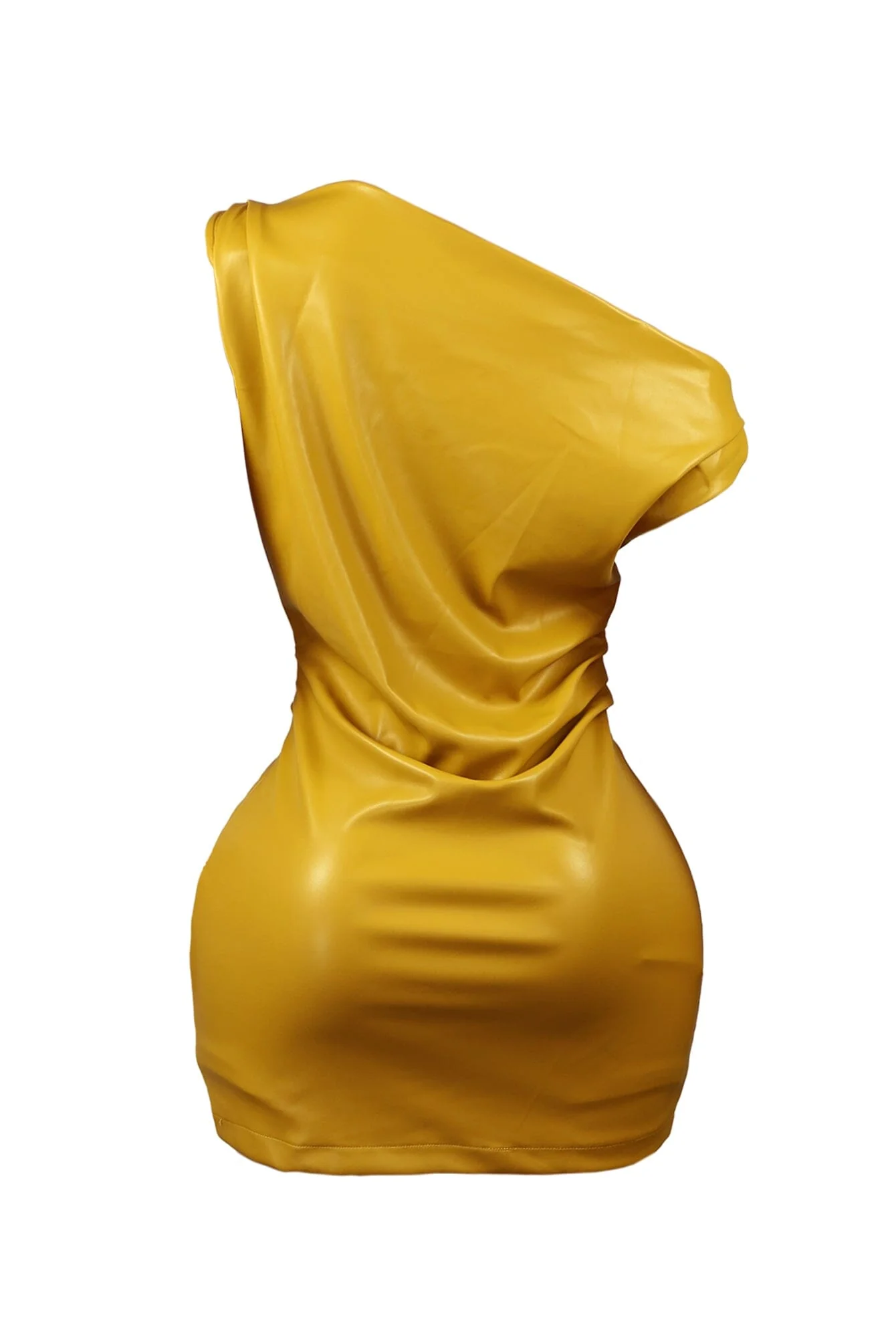 My Gosh PU Unbalanced Mini Dress - Image 13