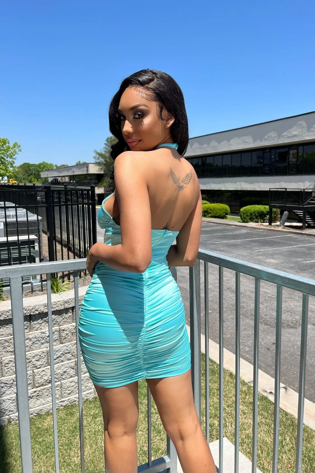 Mykonos Satin Dress - Image 4