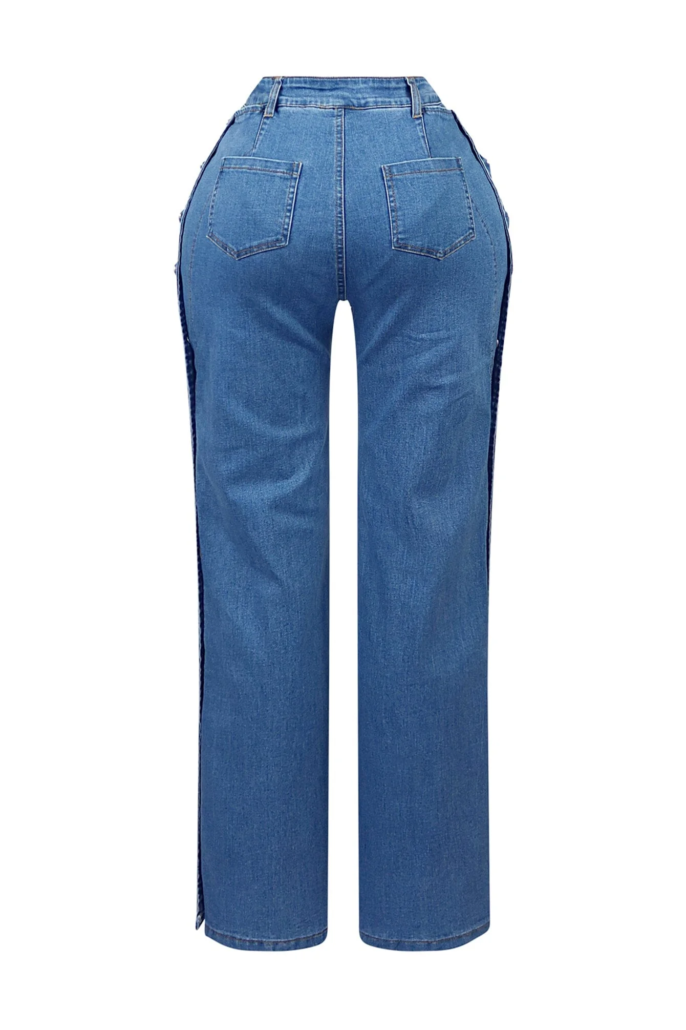 No Celestial Flare Snap Button Jeans - Image 5