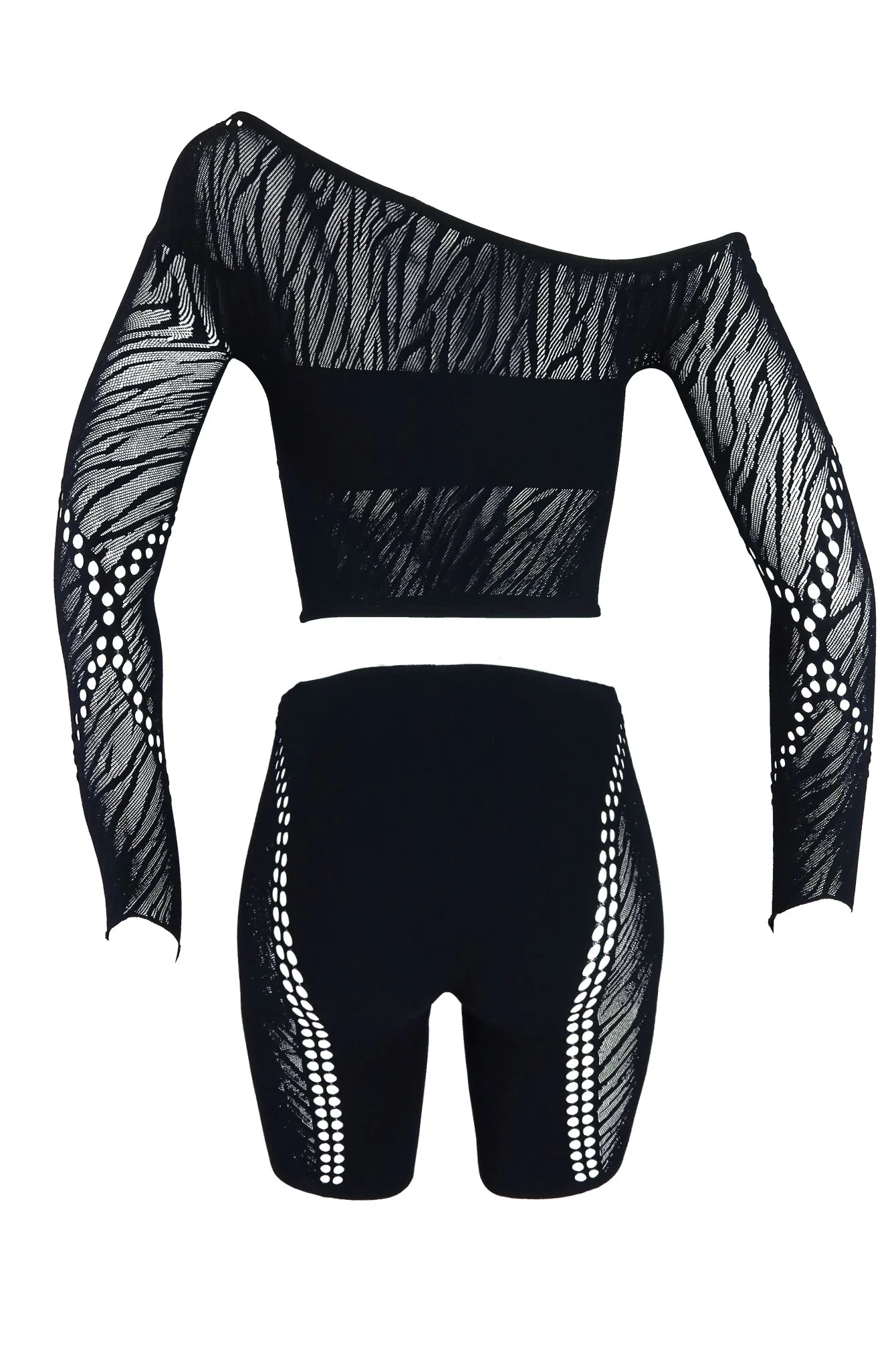 Stefani Hallow Out Top & Shorts SET - Image 4