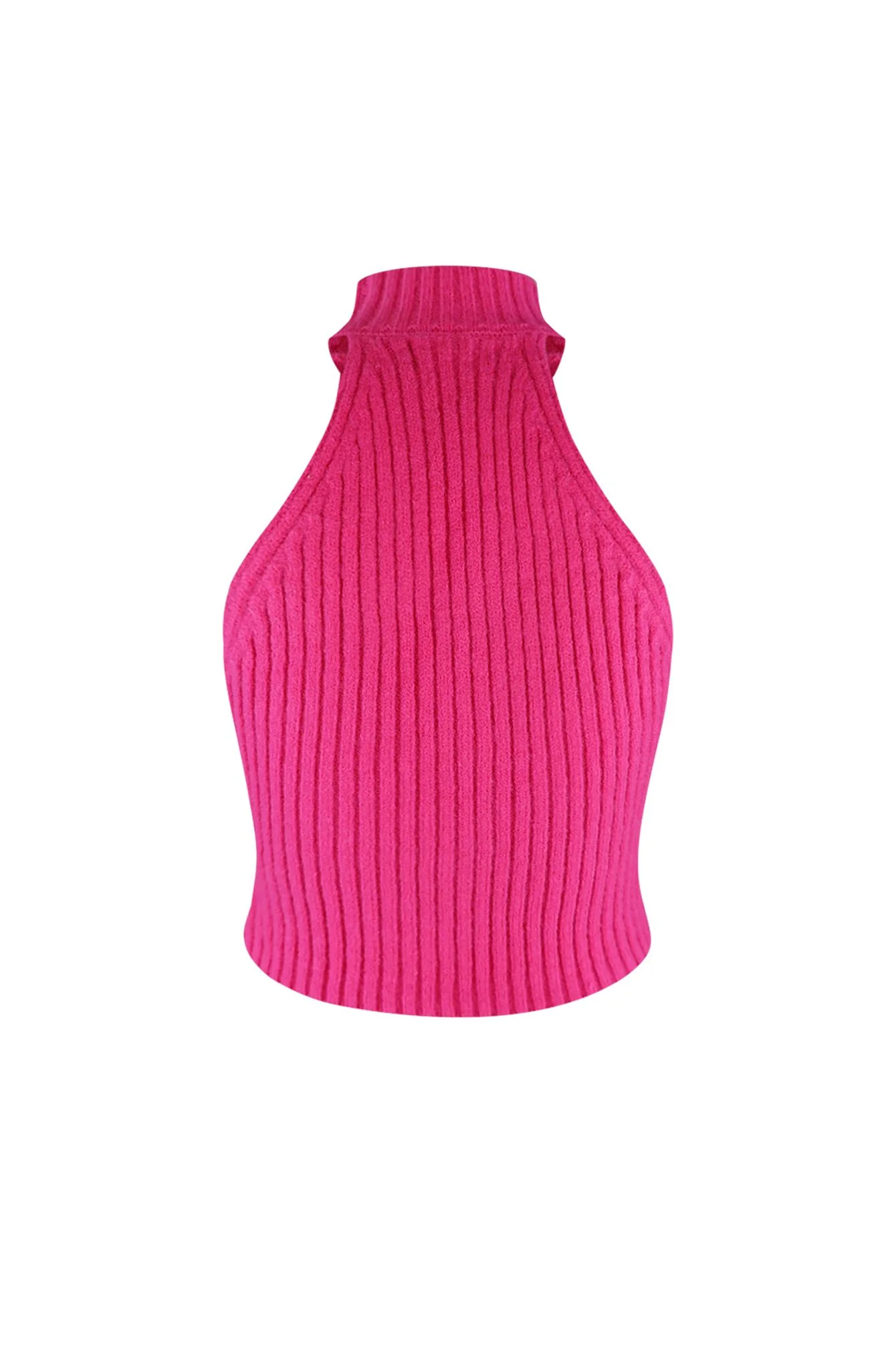 Pearlfect Halter Fuzzy Knit Top - Image 5