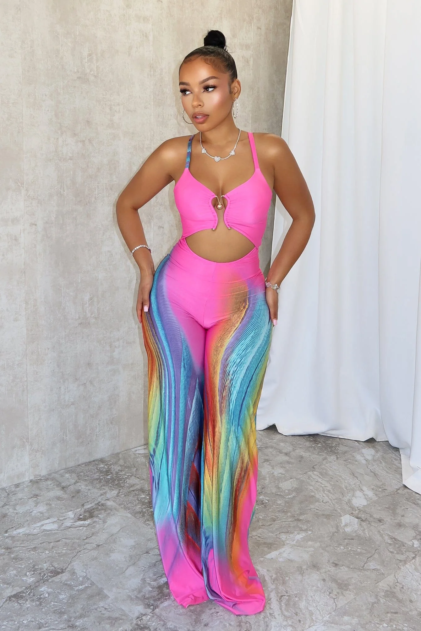 Playing Me Print Cami Jumpsuit - Image 15