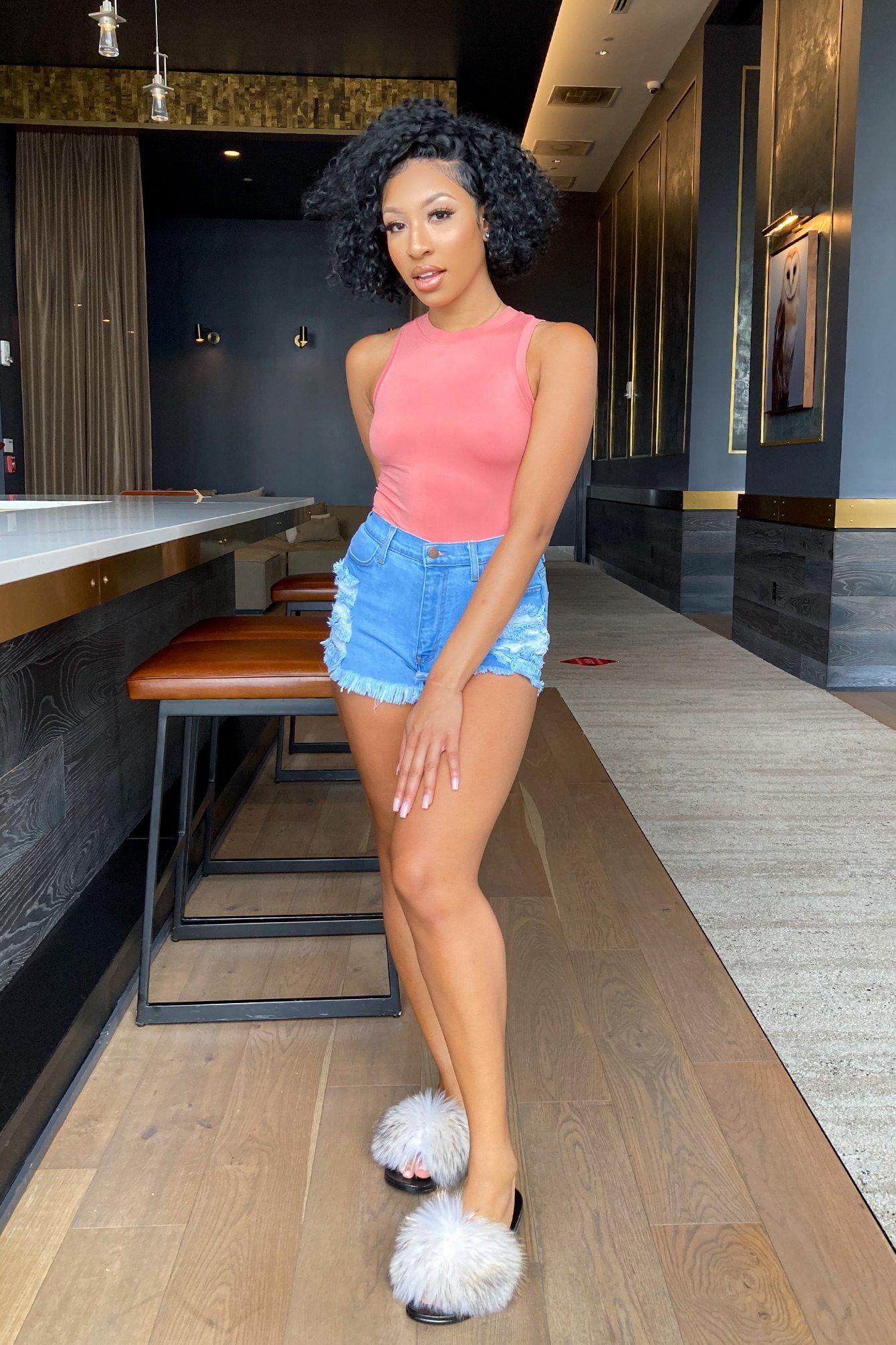 The Ocean Distressed Denim Shorts - Image 7