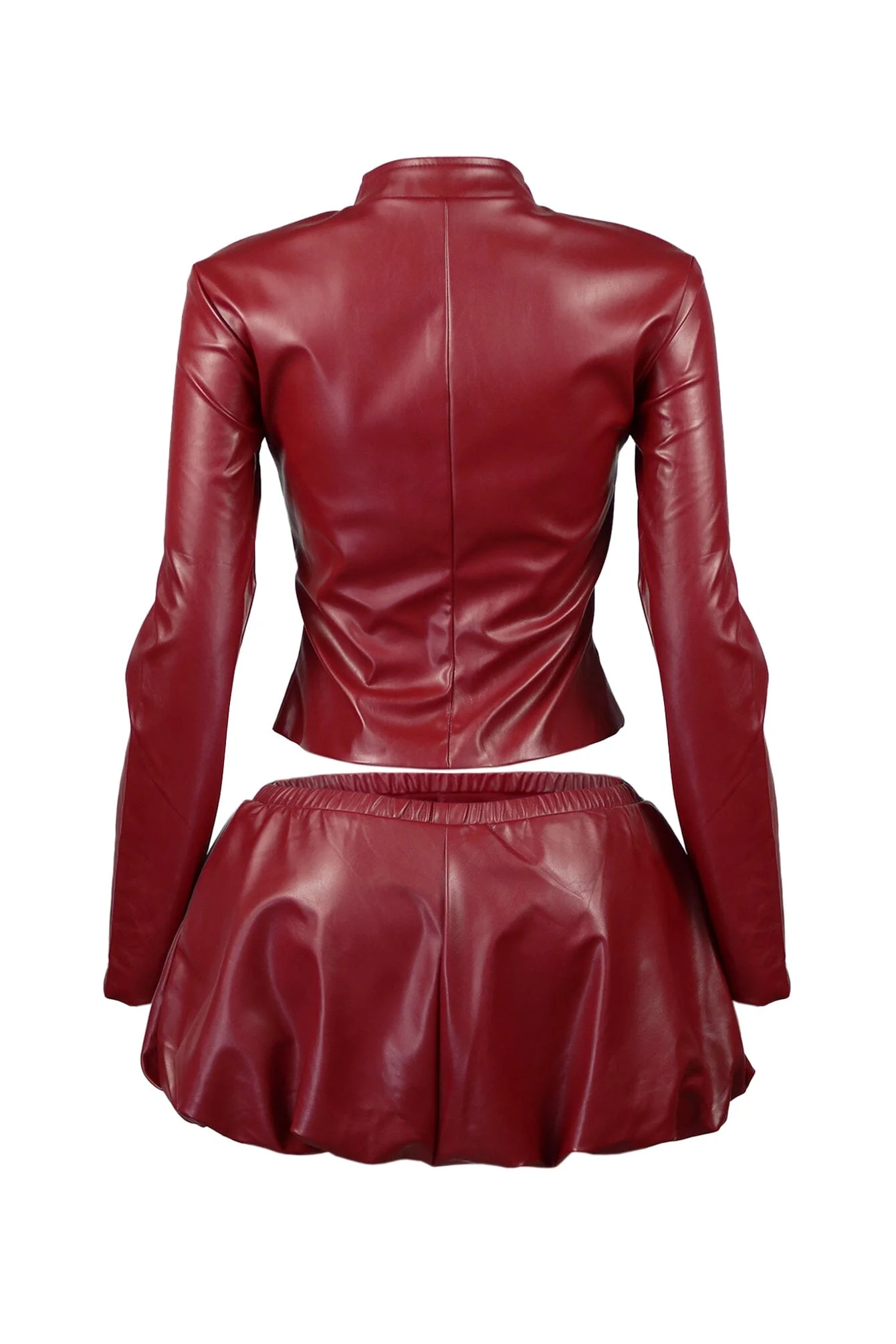 Vera PU Jacket & Bubble Skort SET - Image 5